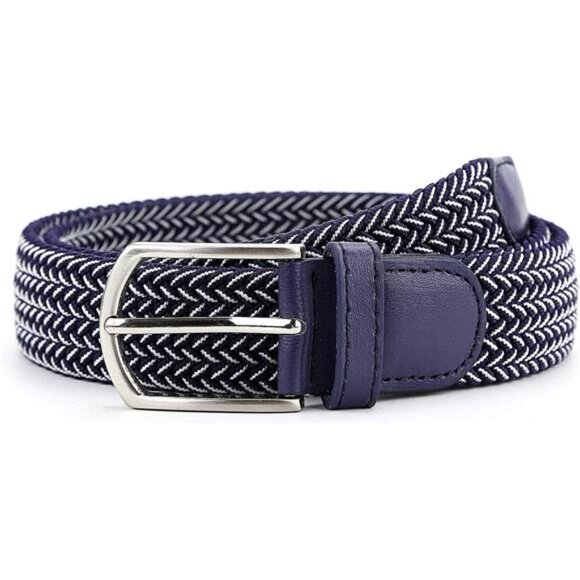 Braided Canvas Woven Elastic StretchBelts for Men/Women/Junior with Multicolored - Picture 3 of 8